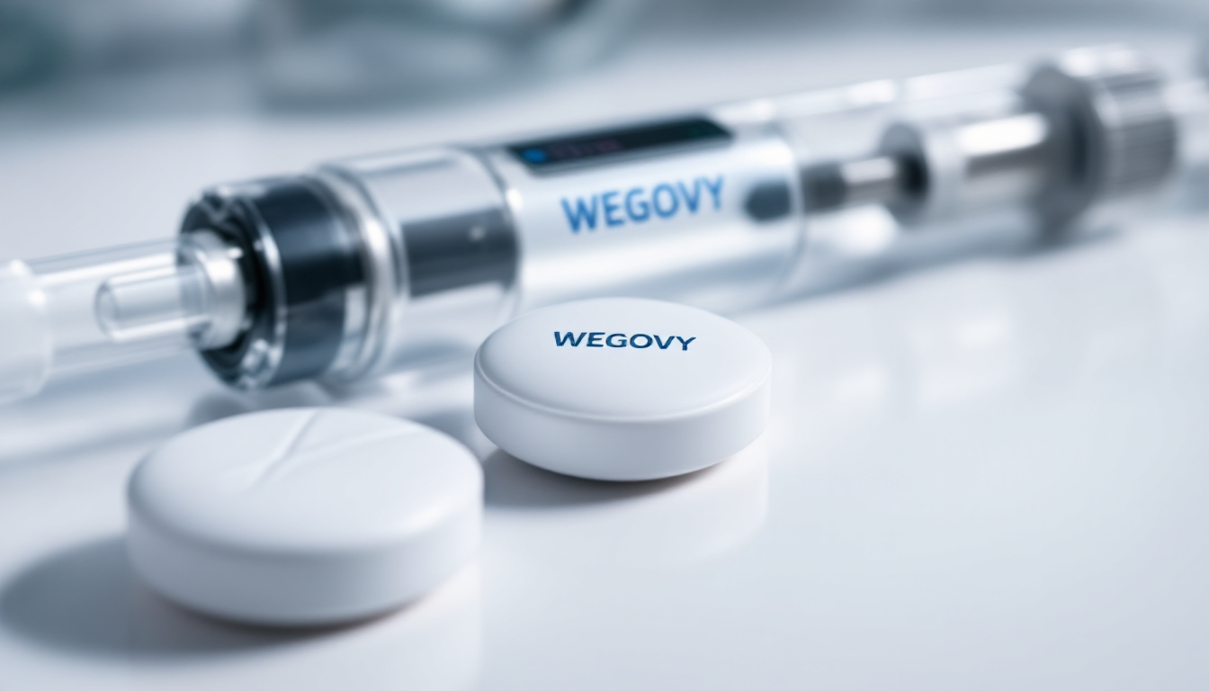 2026년 출시된 위고비 알약과 기존 주사제 위고비 펜을 함께 보여주는 이미지
