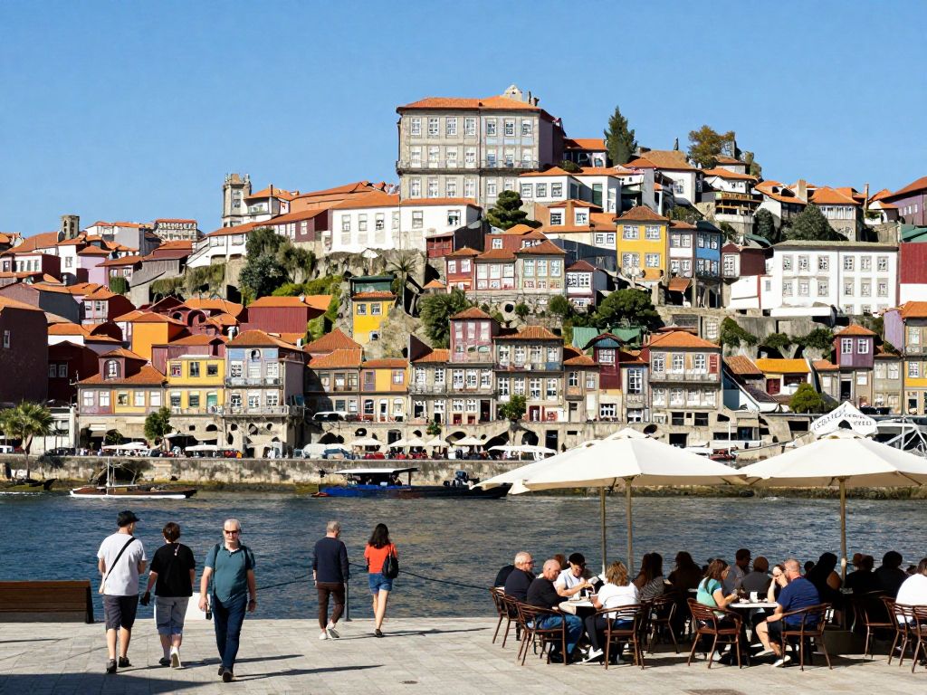 포르투 구시가지와 도루강의 풍경